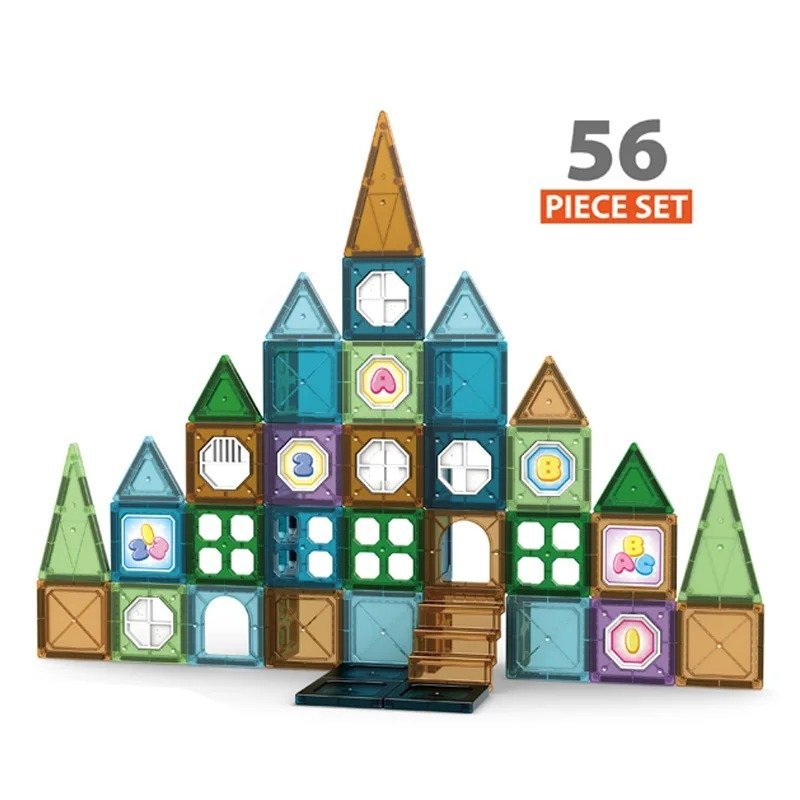 68 Piece Set 3d Magnetic Tiles - Image 3