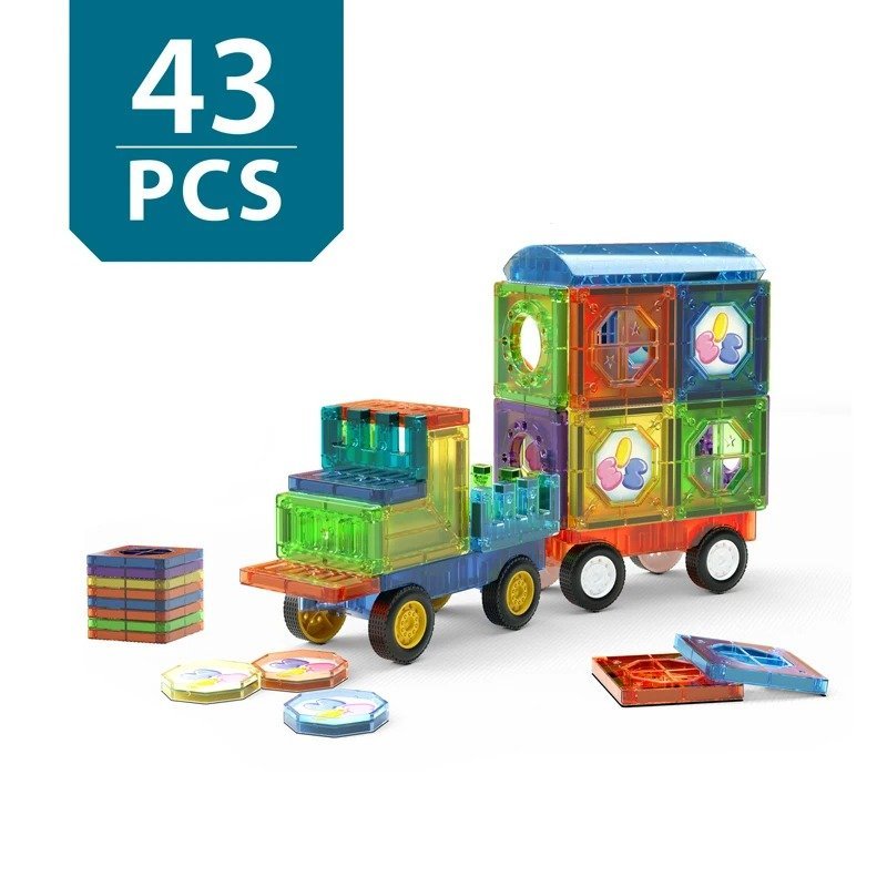 68 Piece Set 3d Magnetic Tiles - Image 4