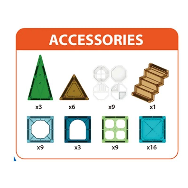 68 Piece Set 3d Magnetic Tiles - Image 5