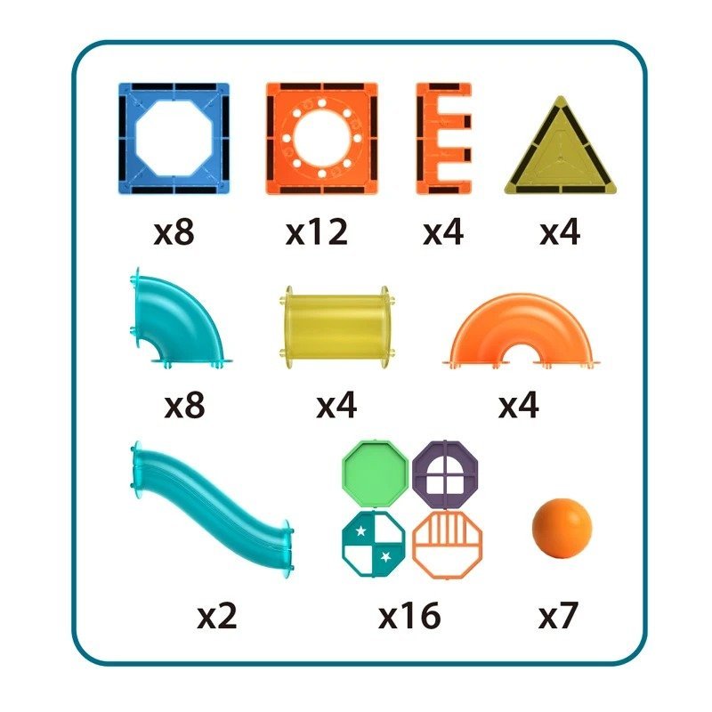 68 Piece Set 3d Magnetic Tiles - Image 6