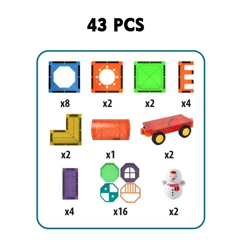 68 Piece Set 3d Magnetic Tiles - Image 7