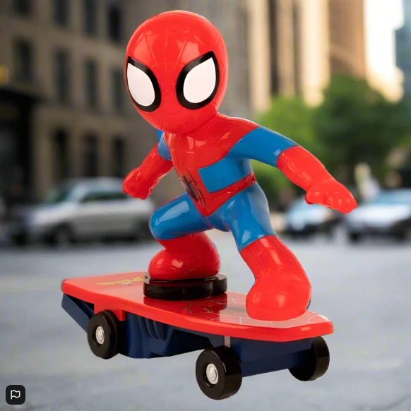 Spiderman Stunt Skate Board Toy - Image 3